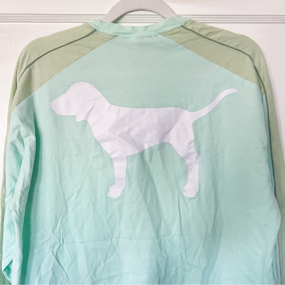 Victoria’s Secret PINK Mint Two Tone Long Sleeve Tee | M - Picture 3 of 8
